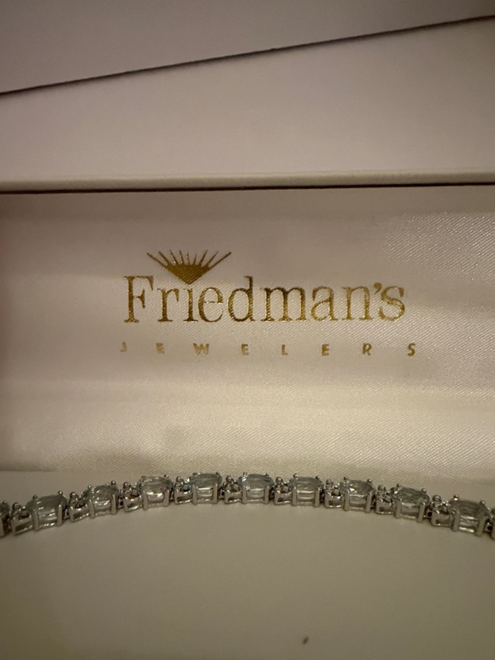 NWOT Aquamarine Jewelry Set- 10k White Gold/ bracelet and ring - Picture 2 of 14